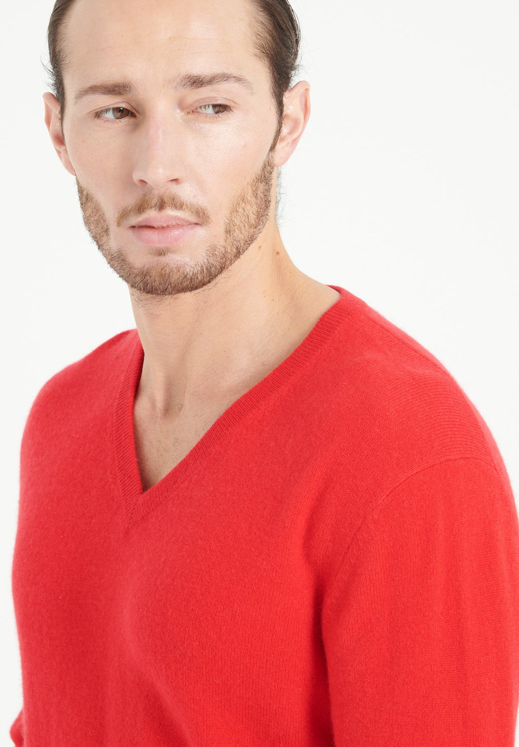 LUKE 1 V-neck cashmere sweater red