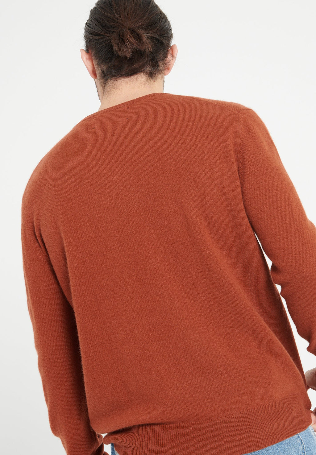 LUKE 1 V-neck cashmere sweater terracotta