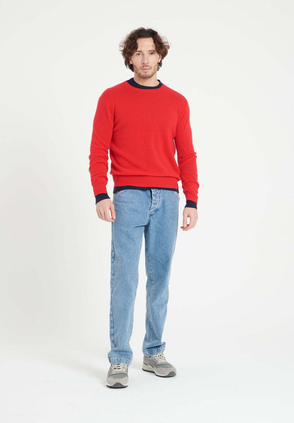 LUKE 2 Round-neck cashmere sweater red