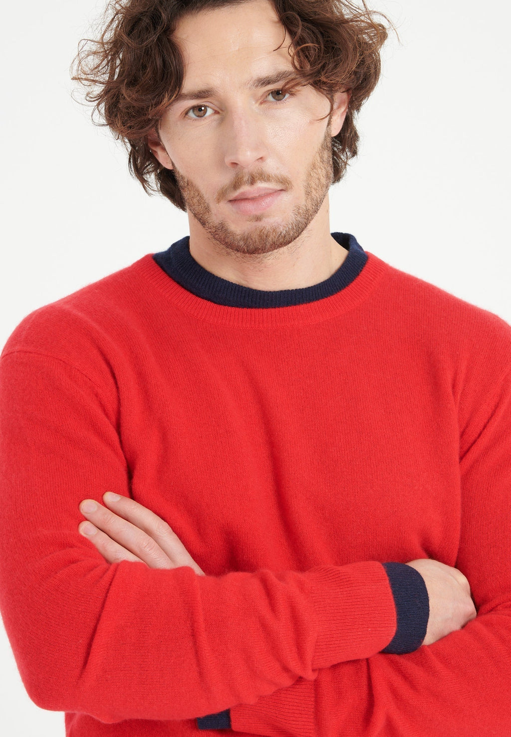 LUKE 2 Round-neck cashmere sweater red