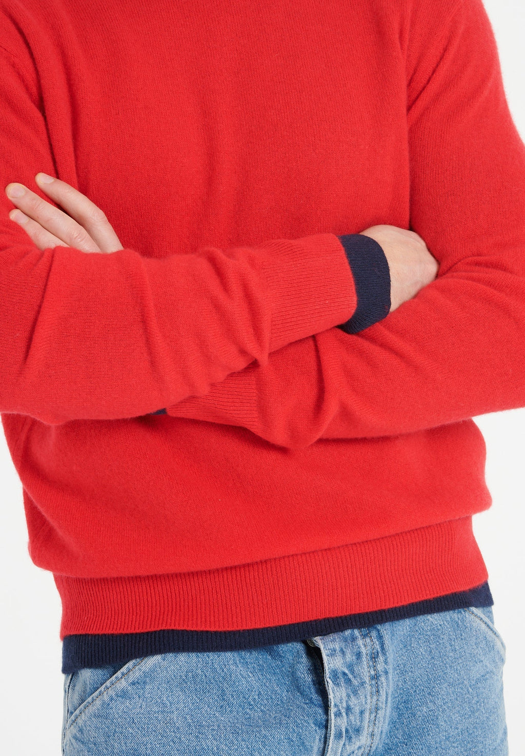 LUKE 2 Round-neck cashmere sweater red