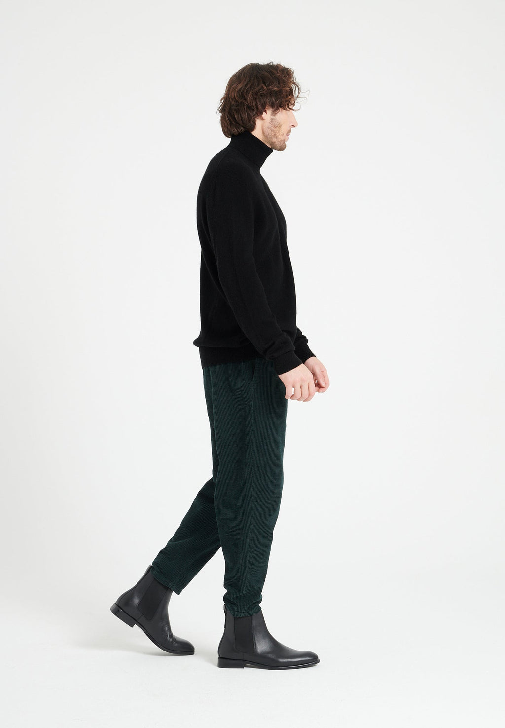 LUKE 3 Black cashmere turtleneck sweater