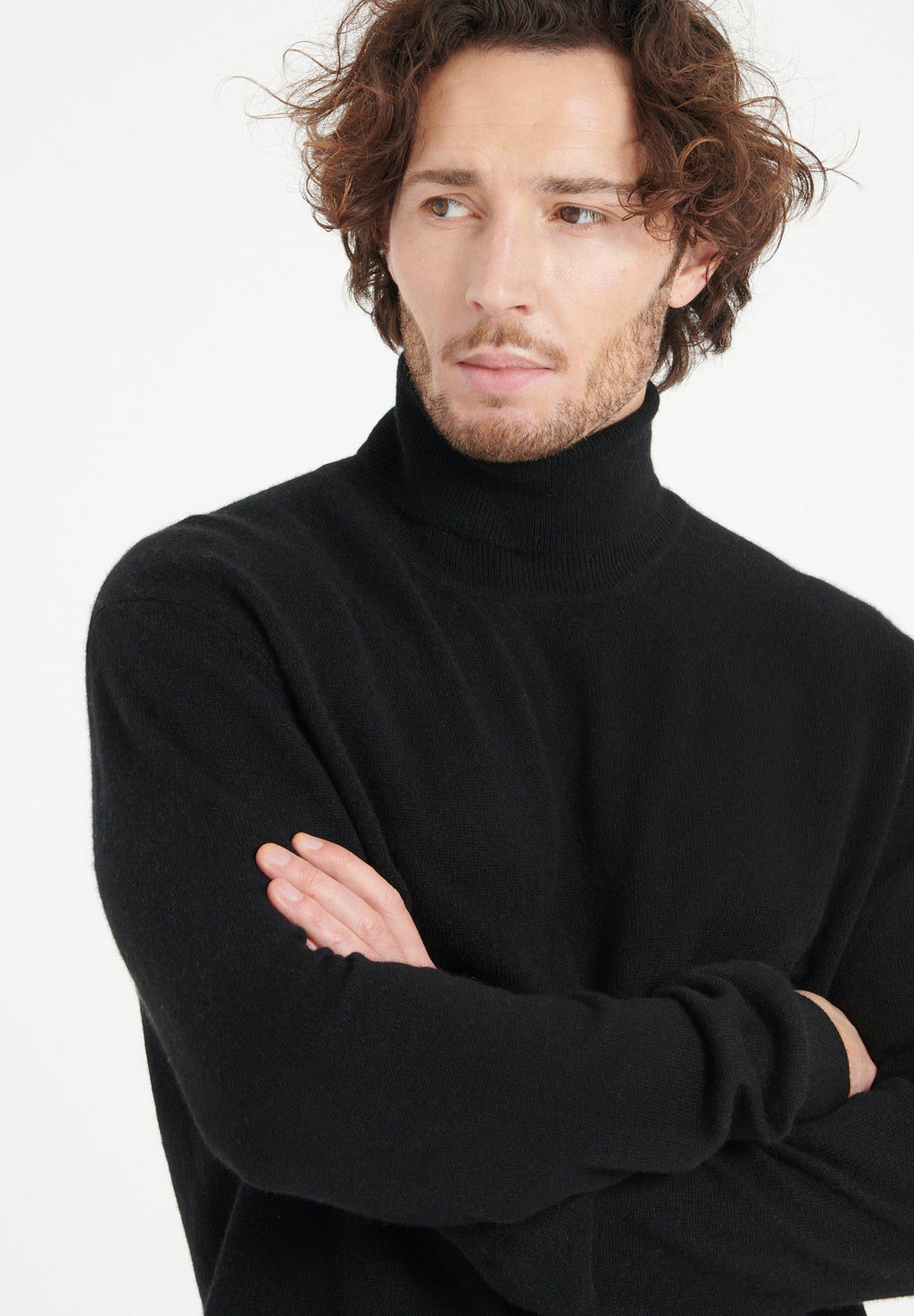 LUKE 3 Black cashmere turtleneck sweater