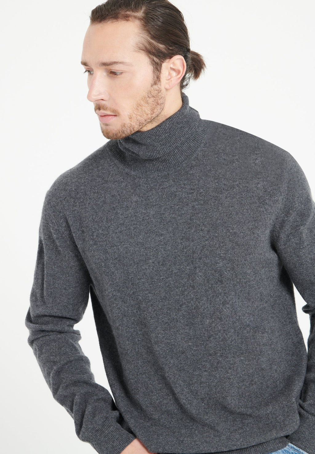 LUKE 3 Cashmere turtleneck sweater anthracite grey