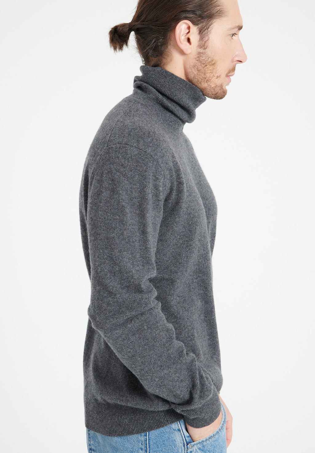 LUKE 3 Cashmere turtleneck sweater anthracite grey