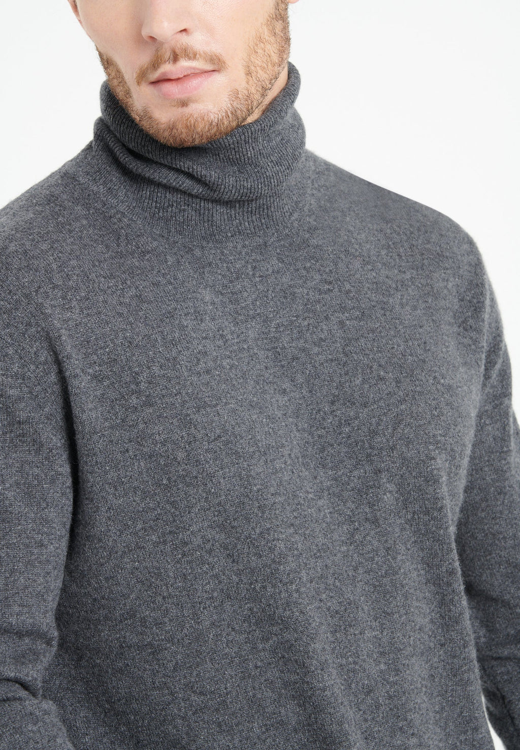 LUKE 3 Cashmere turtleneck sweater anthracite grey