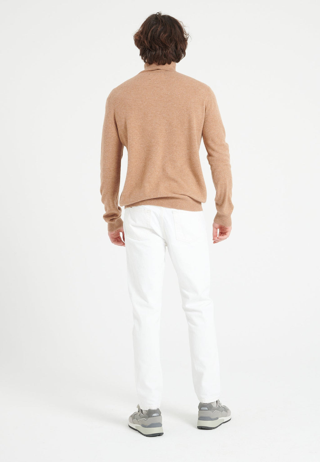 LUKE 3 Camel cashmere turtleneck sweater