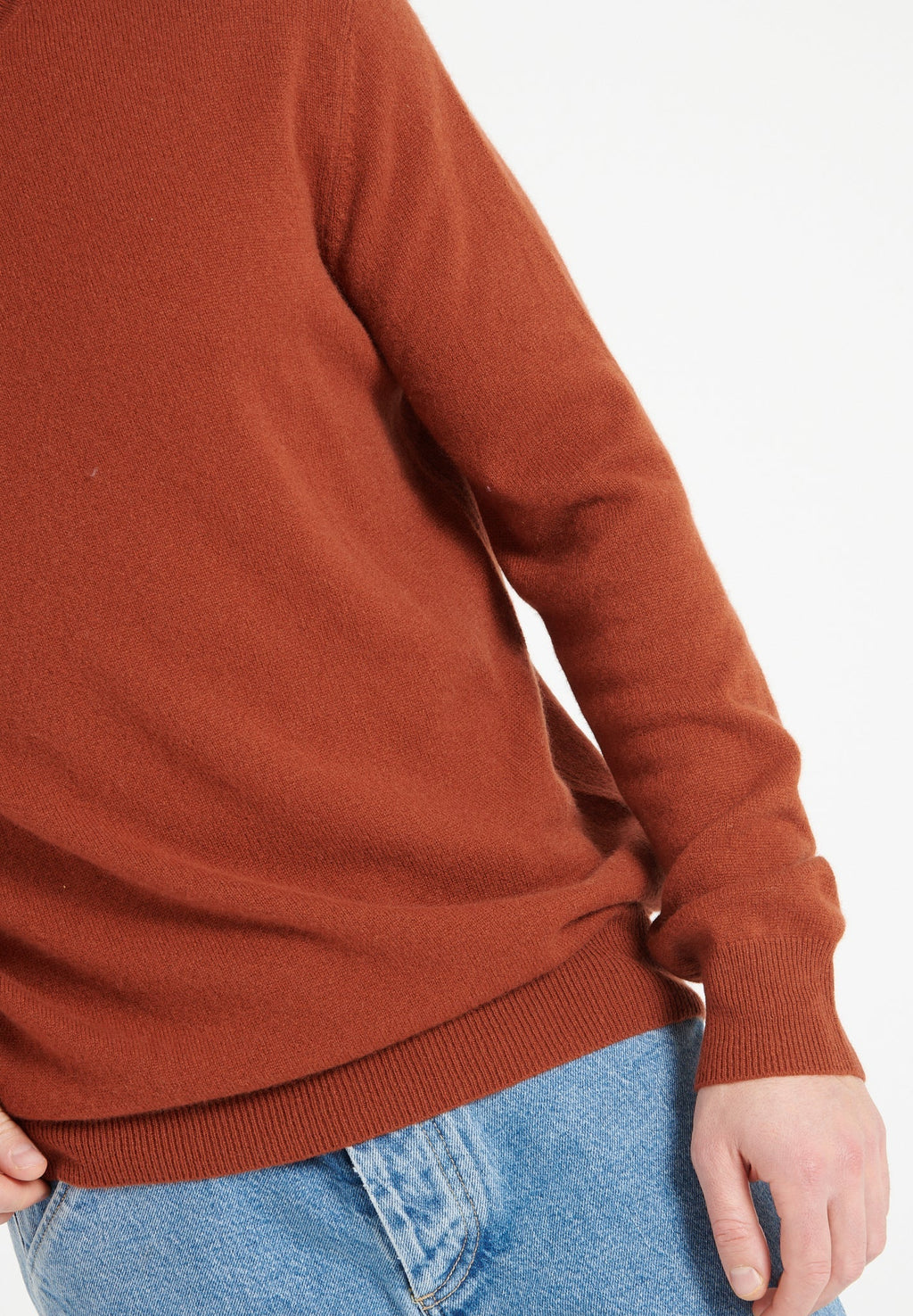 LUKE 3 Cashmere turtleneck sweater terracotta