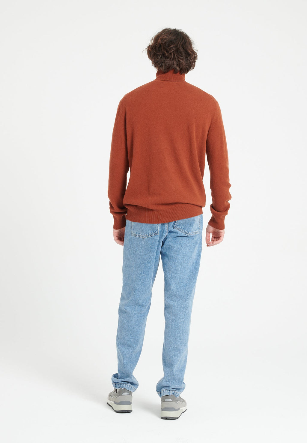 LUKE 3 Cashmere turtleneck sweater terracotta