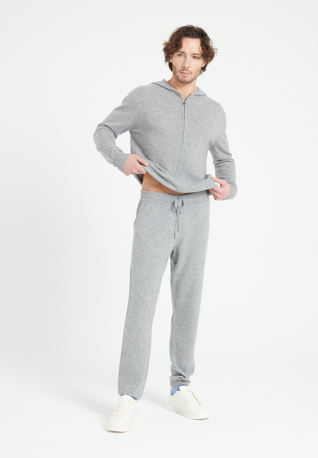 LUKE 7 Light grey cashmere sweatpants