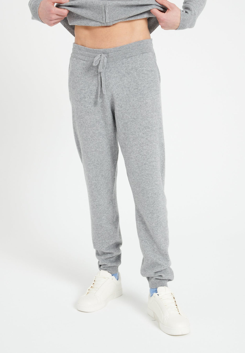 LUKE 7 Light grey cashmere sweatpants