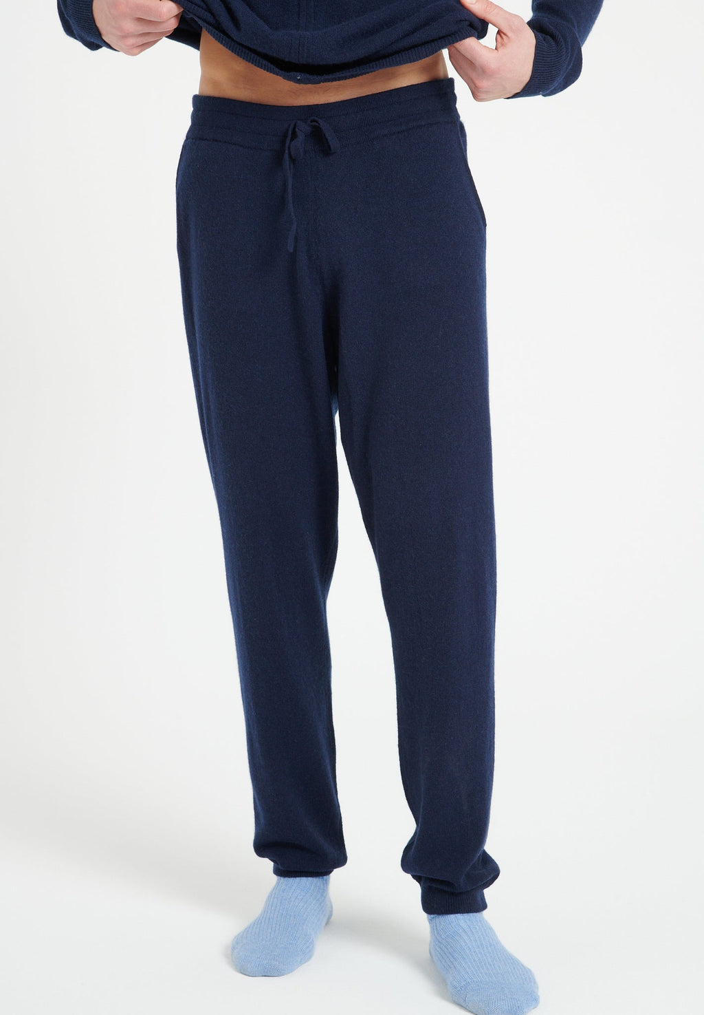 LUKE 7 Navy cashmere sweatpants