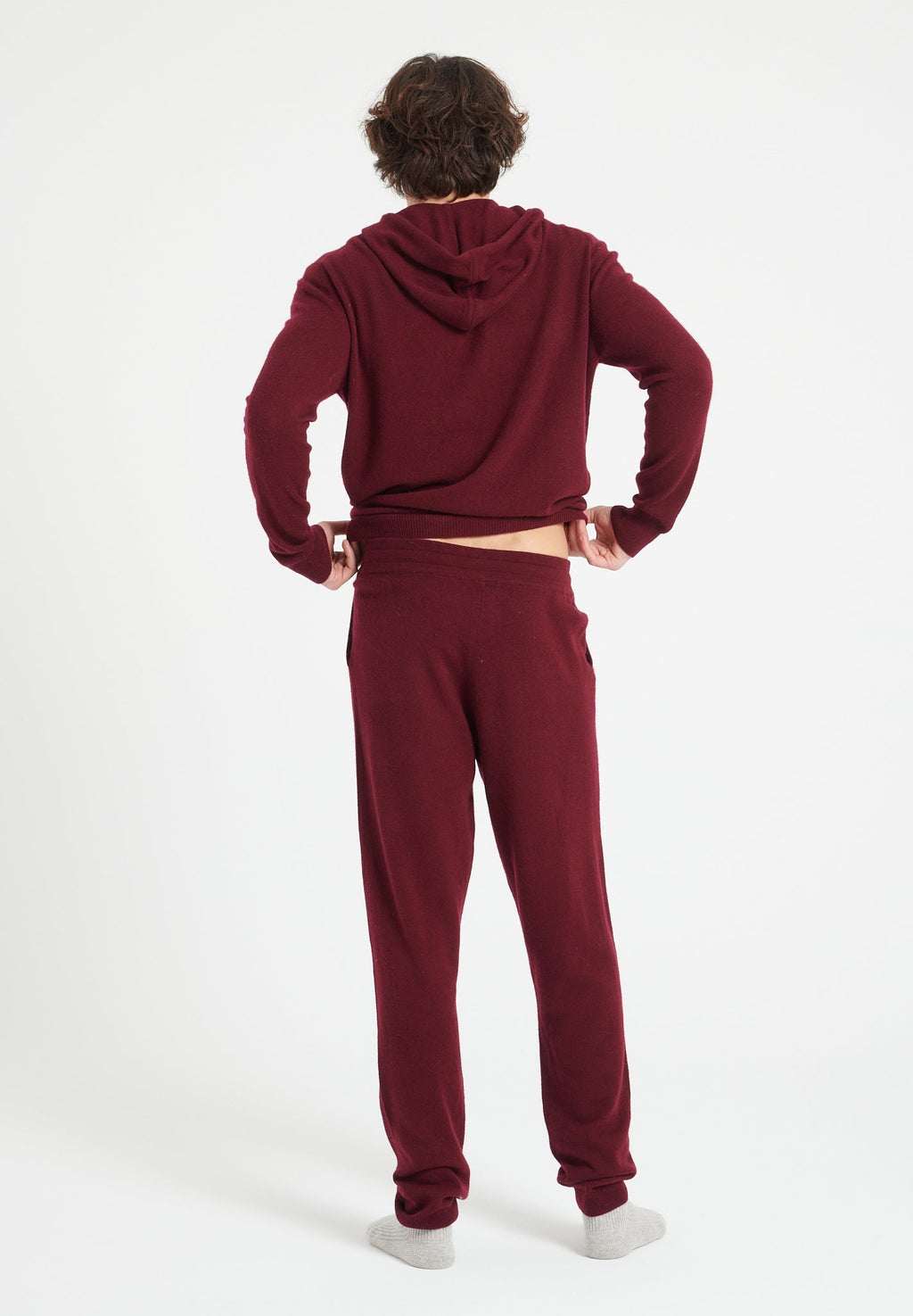 LUKE 7 Burgundy red cashmere sweatpants