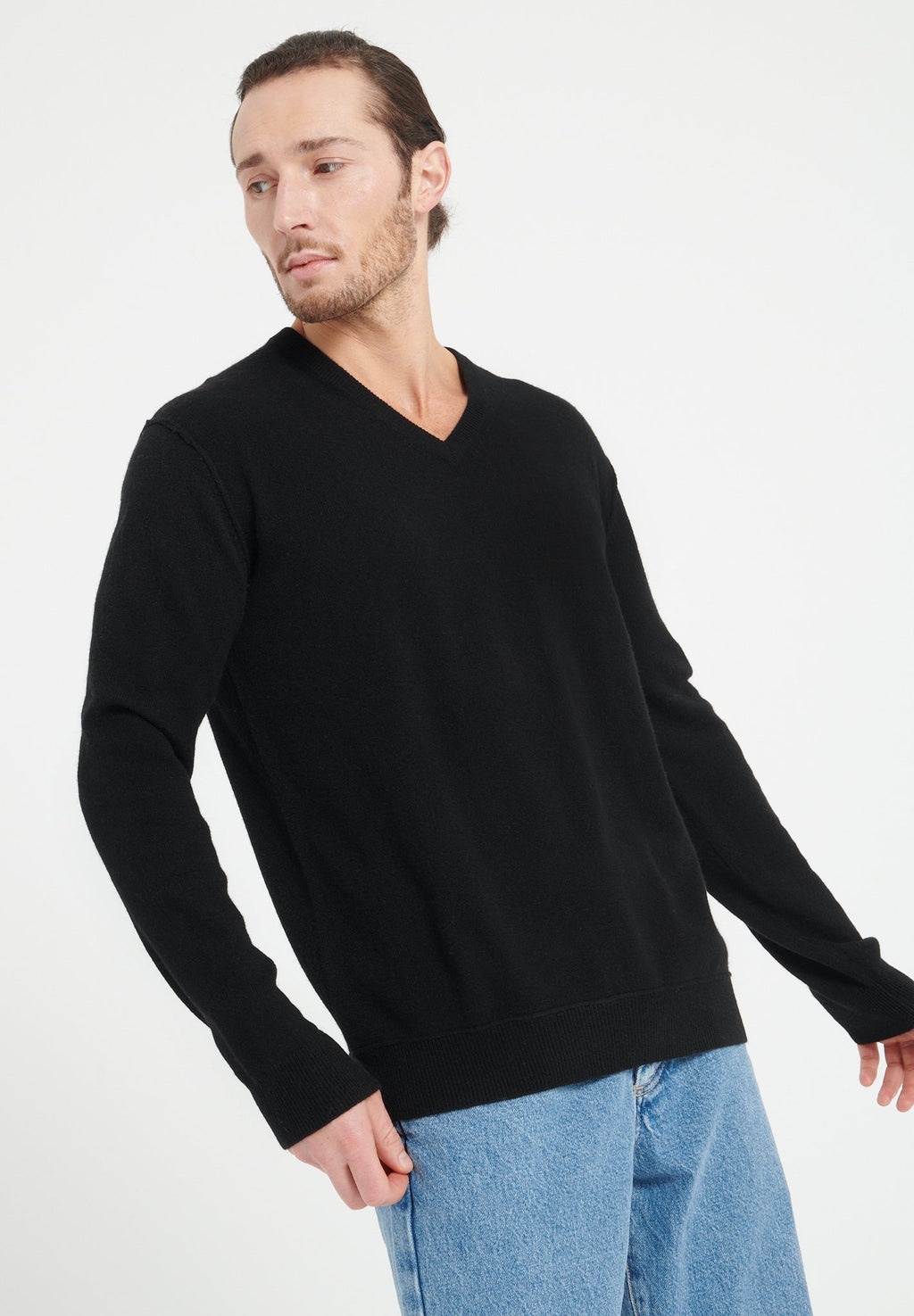 LUKE 11 V-neck cashmere sweater black