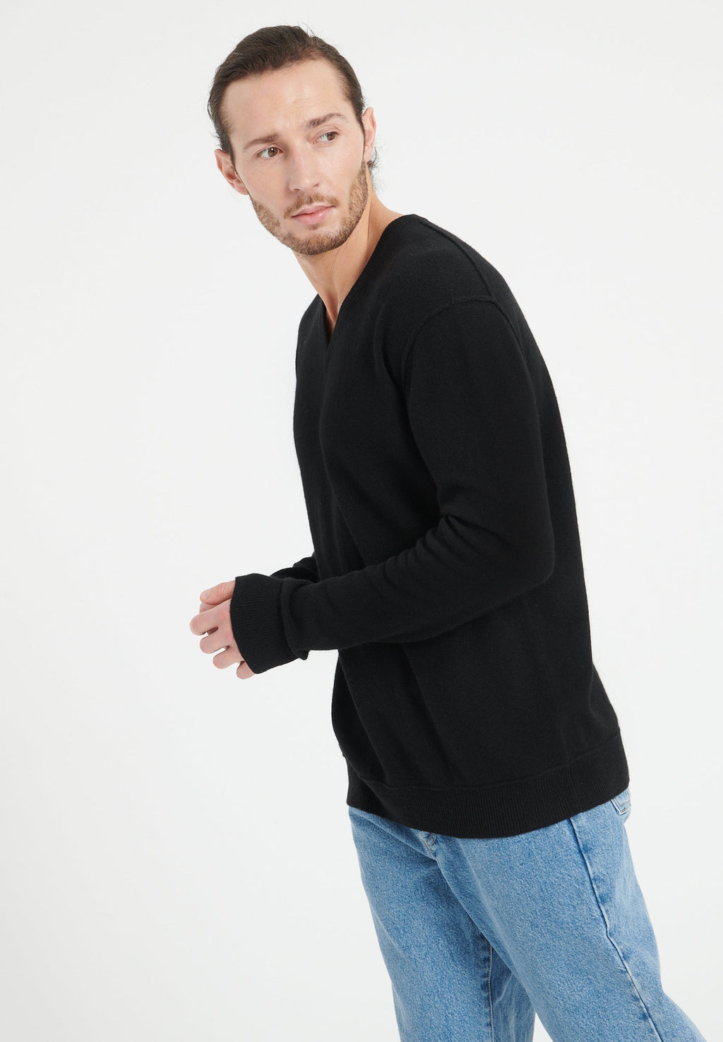 LUKE 11 V-neck cashmere sweater black