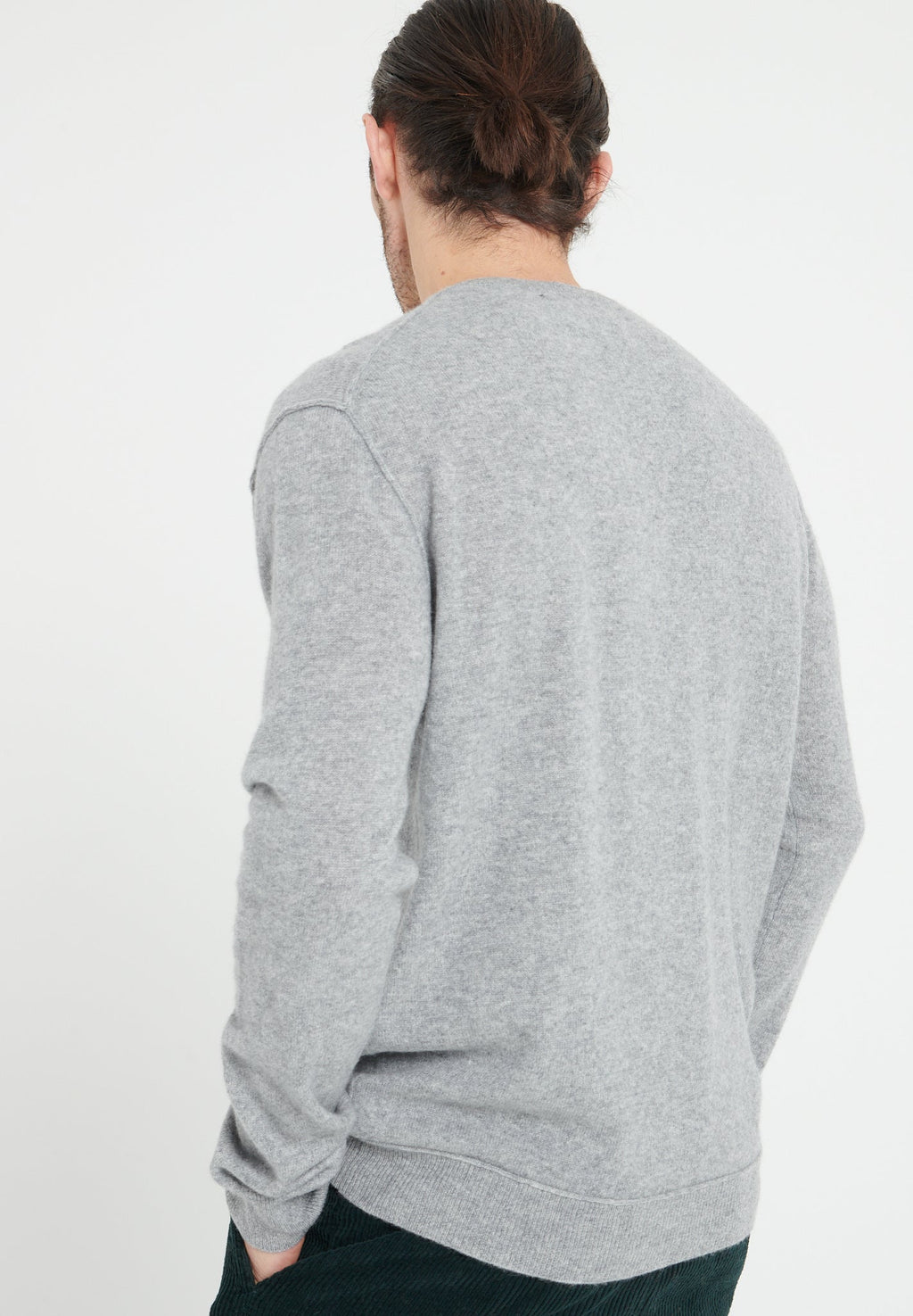 LUKE 11 V-neck cashmere sweater light grey