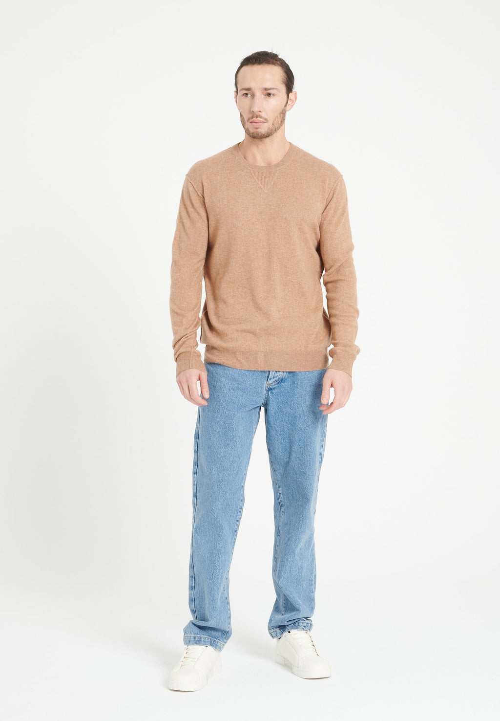 LUKE 12 Cashmere round-neck sweater camel