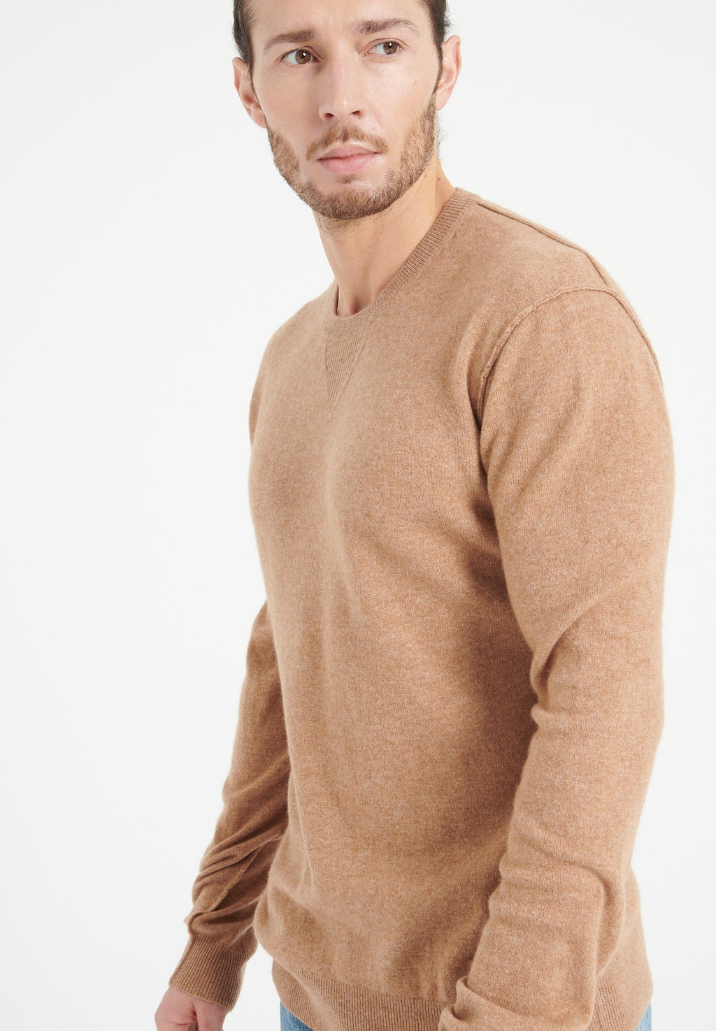 LUKE 12 Cashmere round-neck sweater camel