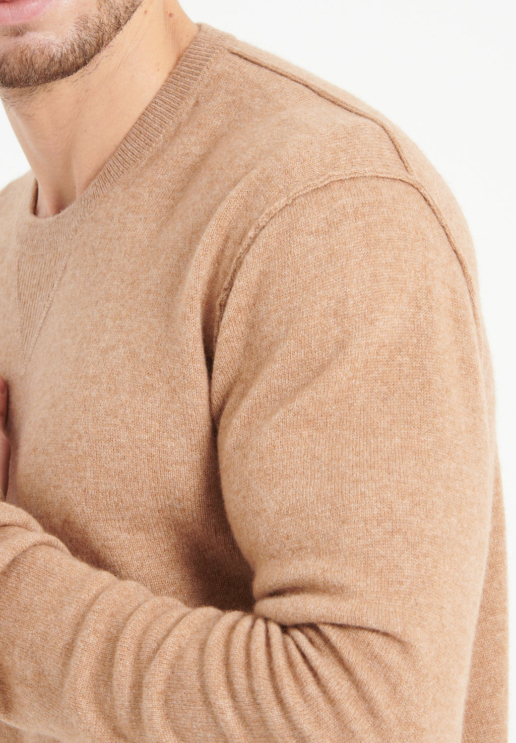 LUKE 12 Cashmere round-neck sweater camel