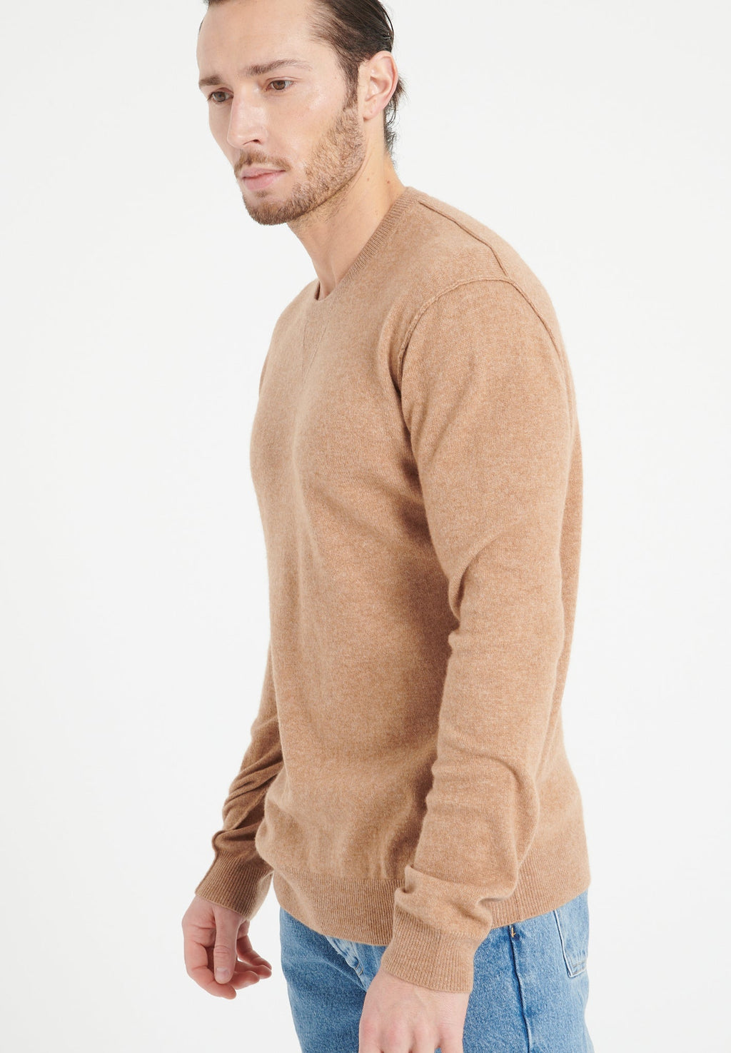 LUKE 12 Cashmere round-neck sweater camel