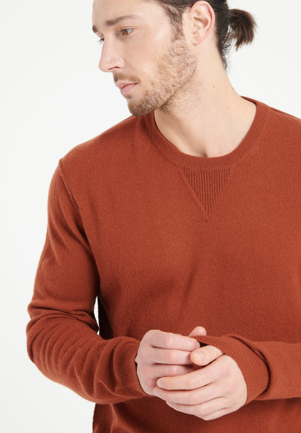 LUKE 12 Cashmere round-neck sweater terracotta