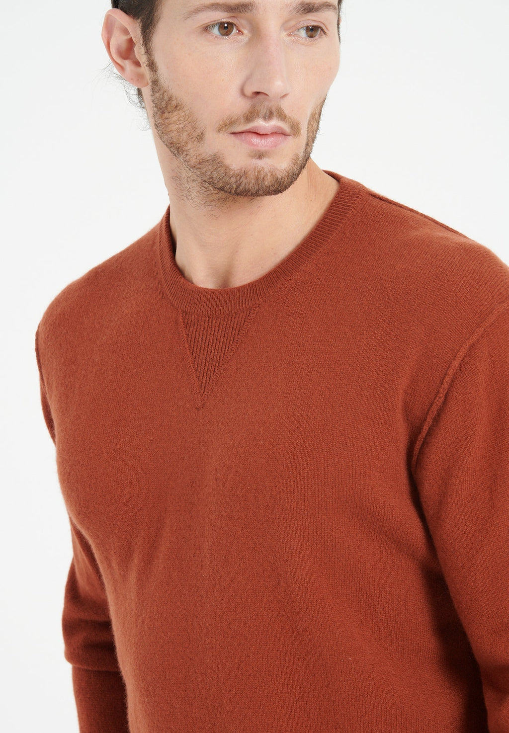 LUKE 12 Cashmere round-neck sweater terracotta