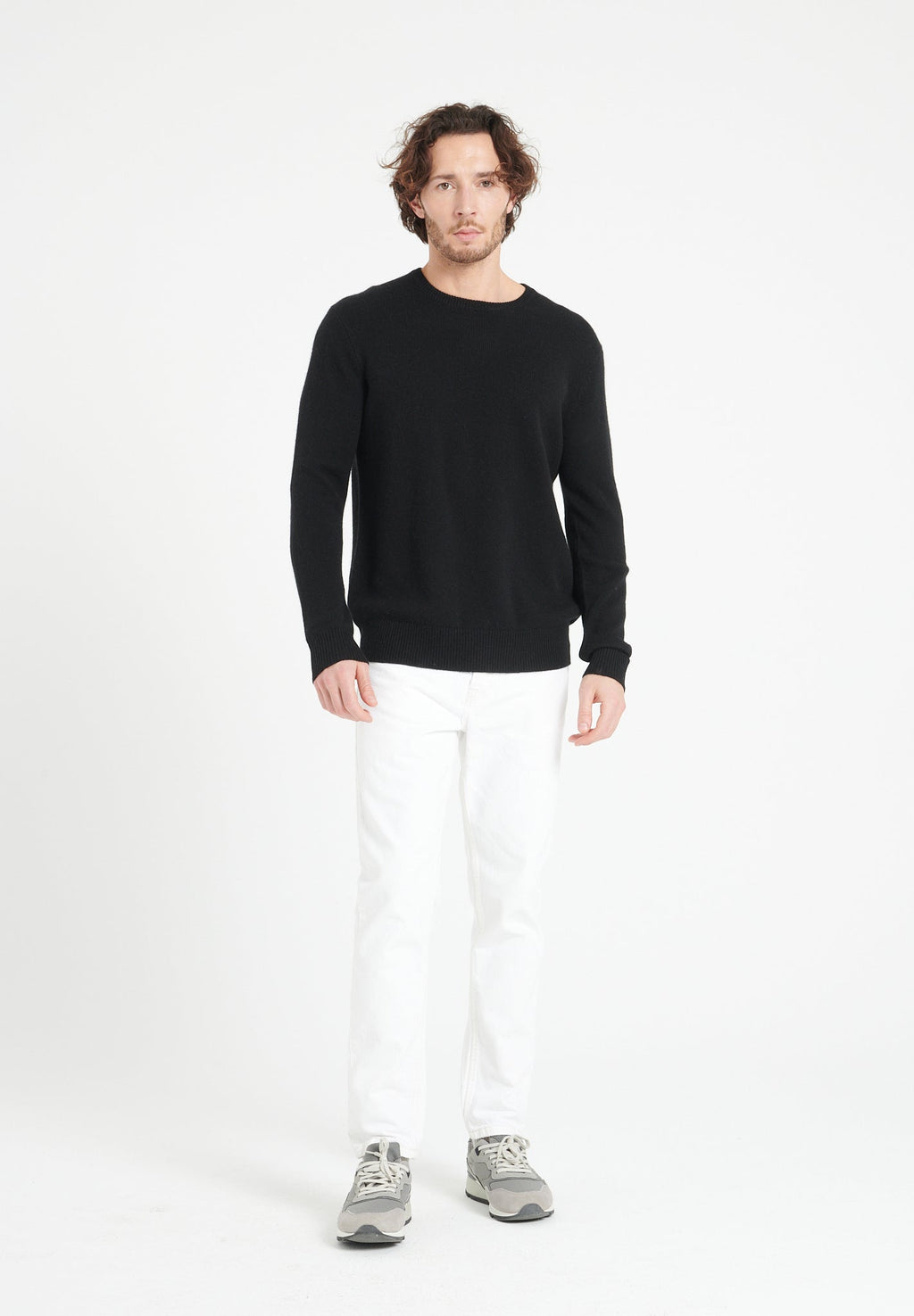 LUKE 14 4-thread cashmere round-neck sweater, black