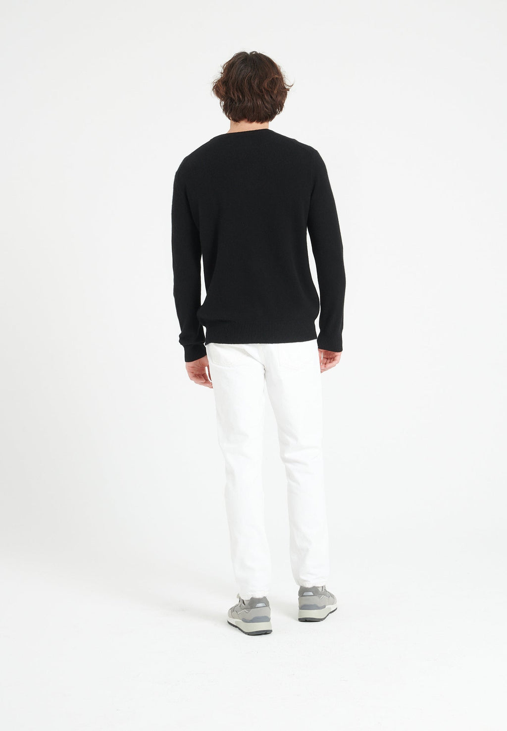 LUKE 14 4-thread cashmere round-neck sweater, black