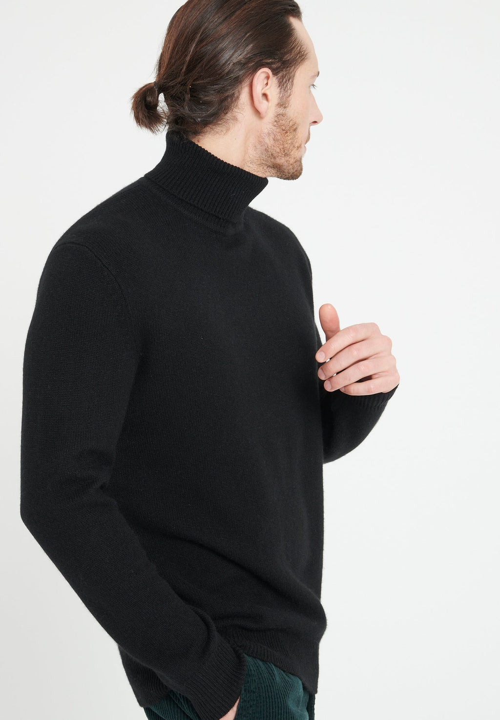 LUKE 15 4-thread cashmere turtleneck sweater, black