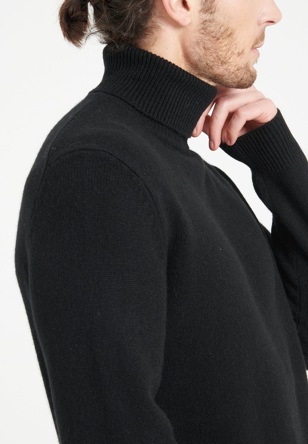 LUKE 15 4-thread cashmere turtleneck sweater, black