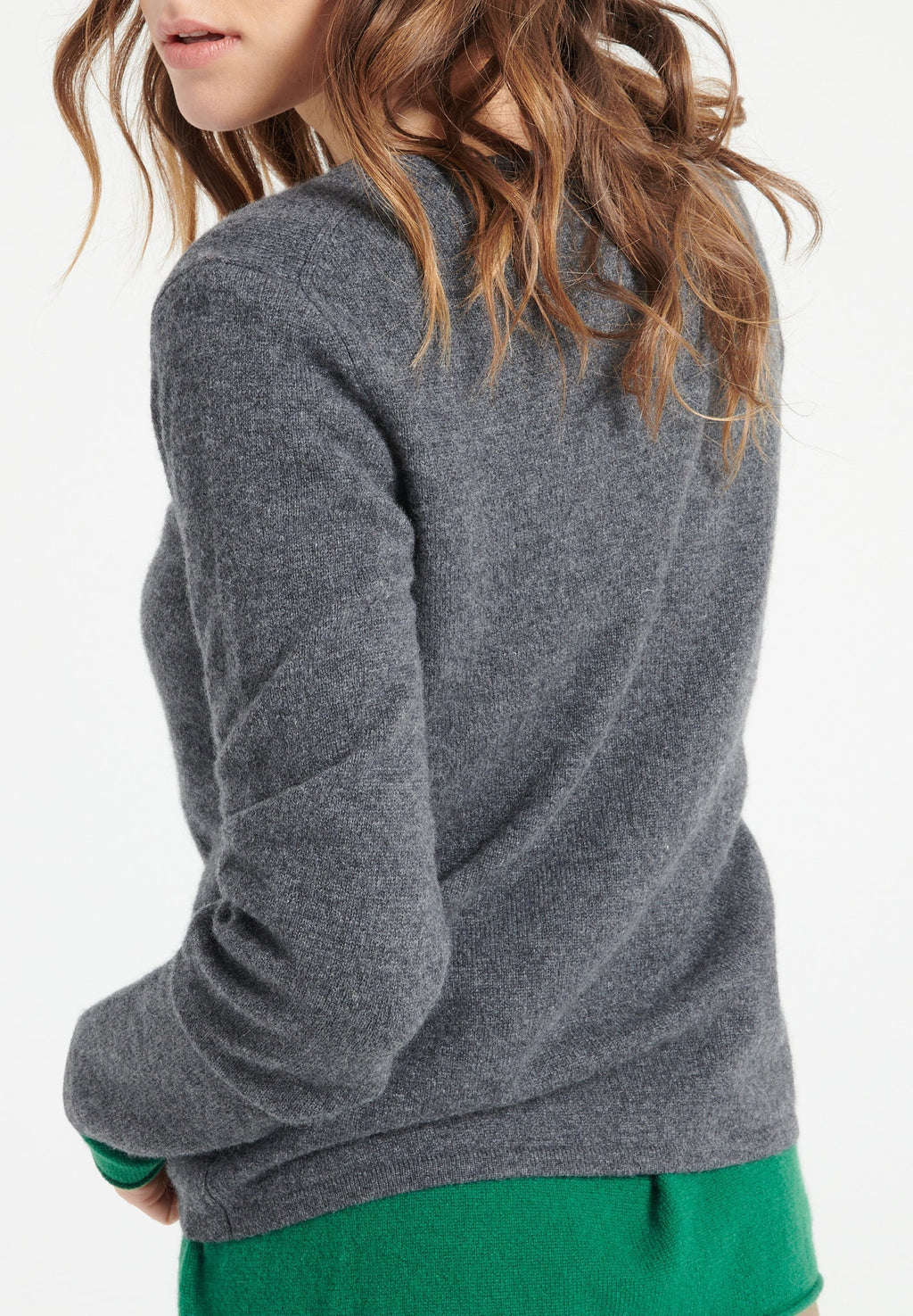 LILLY 1 Slim-fit cashmere round-neck sweater anthracite grey