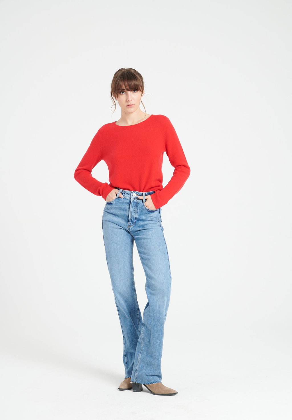 LILLY 1 Slim-fit cashmere round-neck sweater red