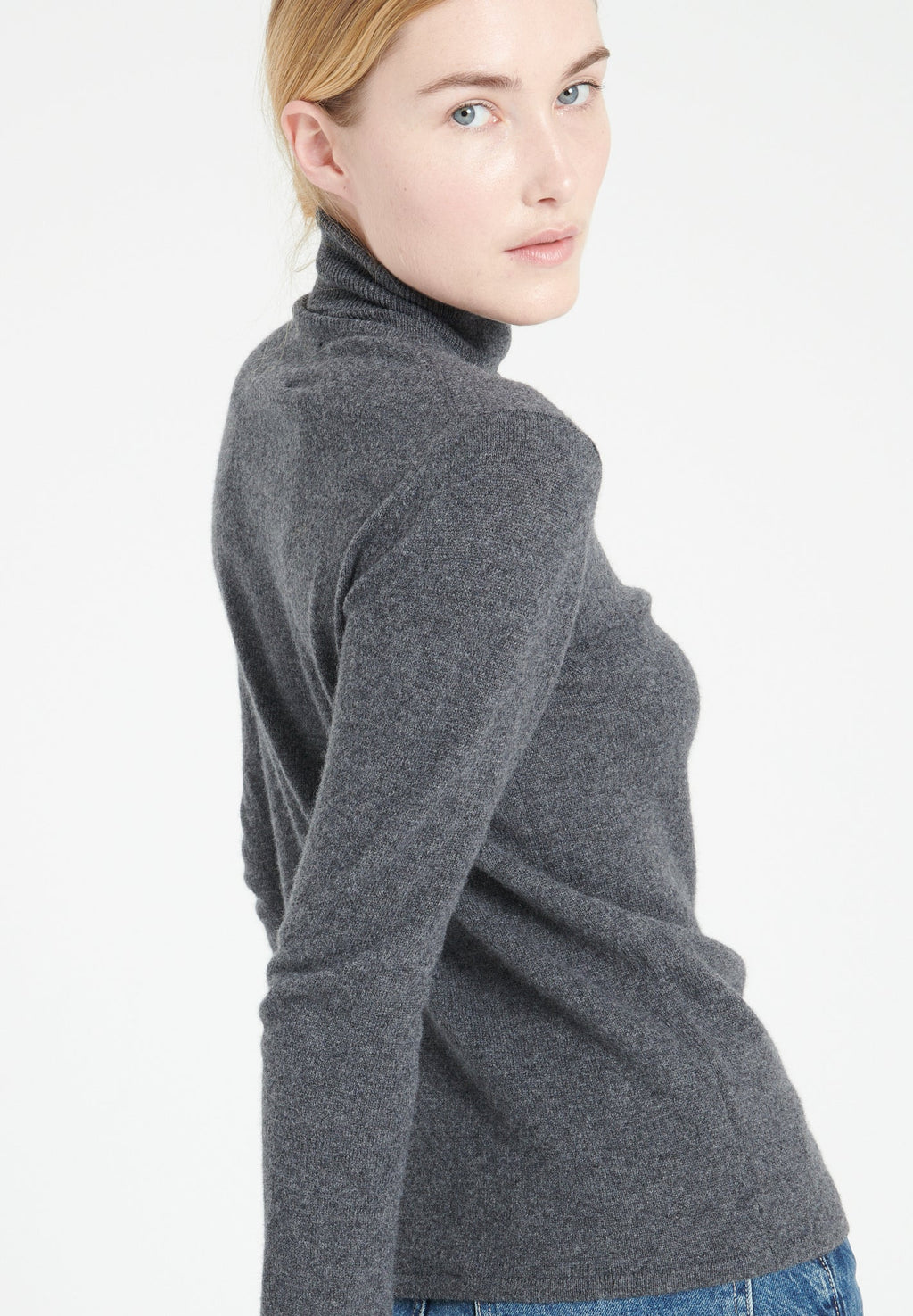 LILLY 3 Cashmere turtleneck sweater anthracite grey