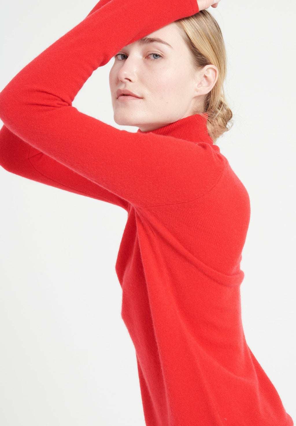 LILLY 3 Cashmere turtleneck sweater, red