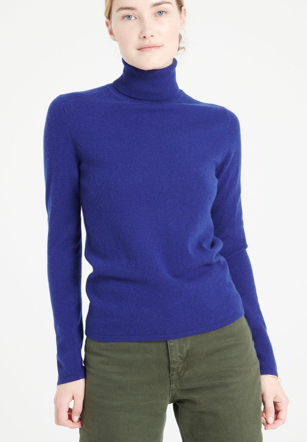 LILLY 3 Midnight blue cashmere turtleneck sweater