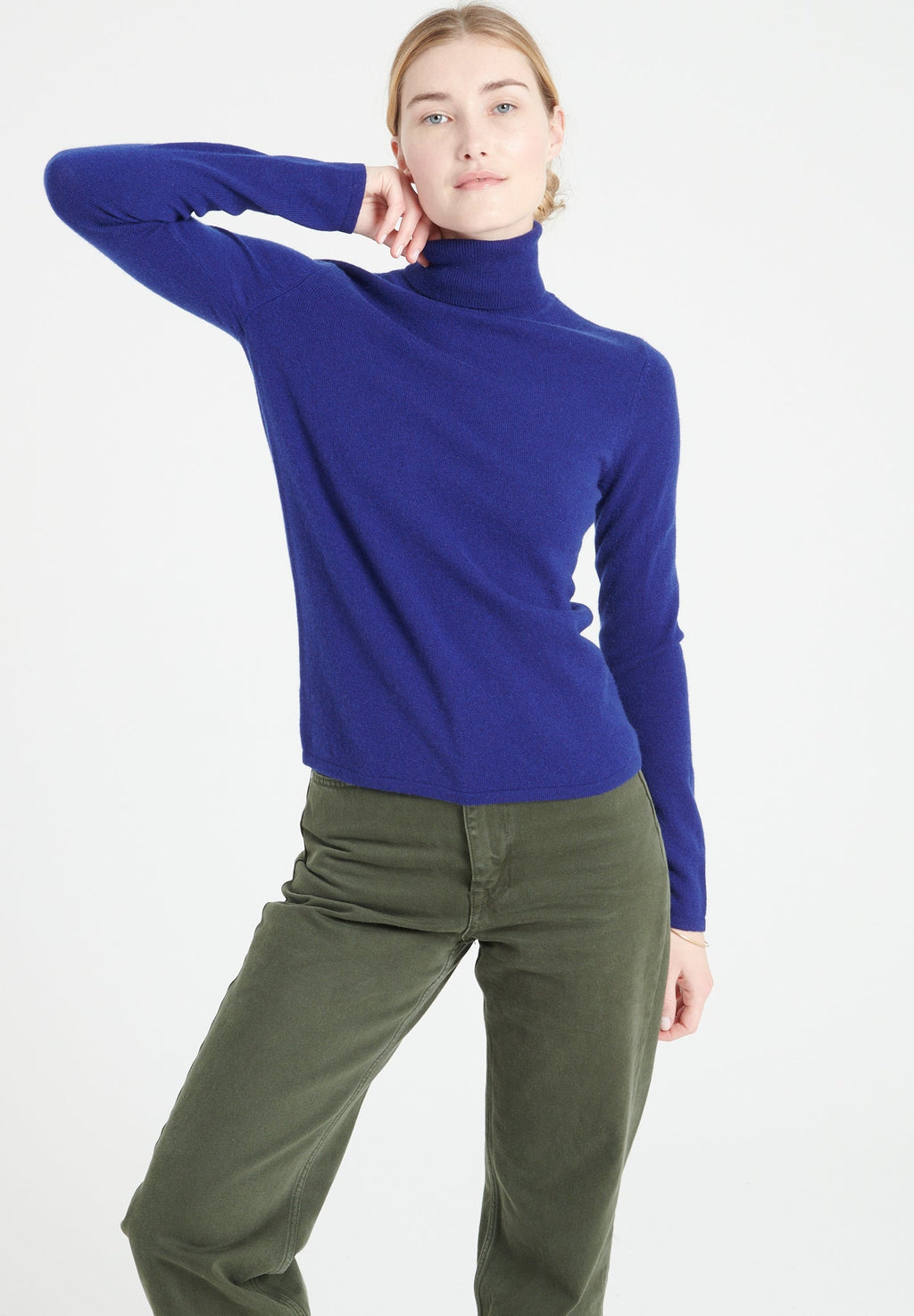 LILLY 3 Midnight blue cashmere turtleneck sweater