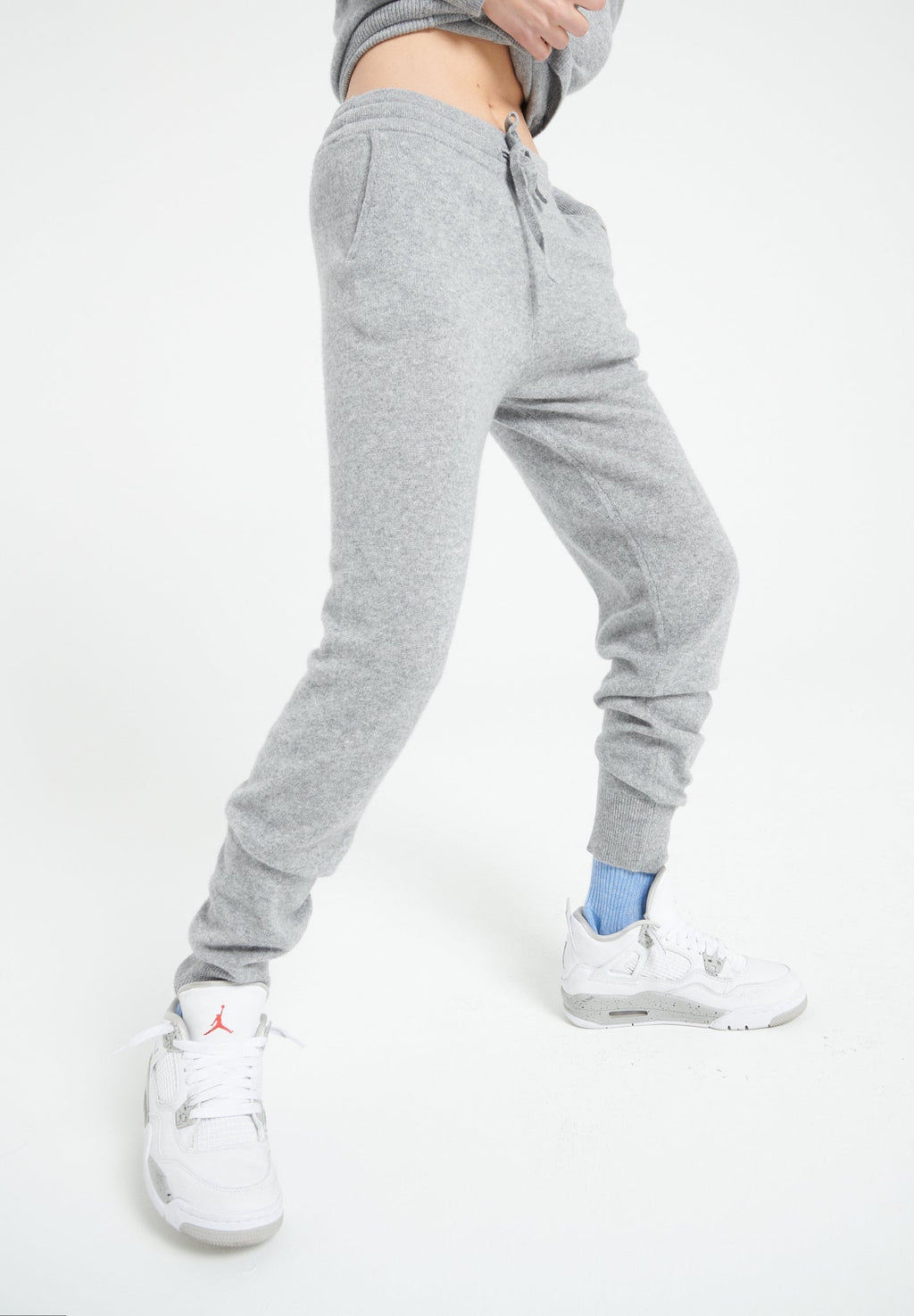 LILLY 11 Light grey cashmere sweatpants