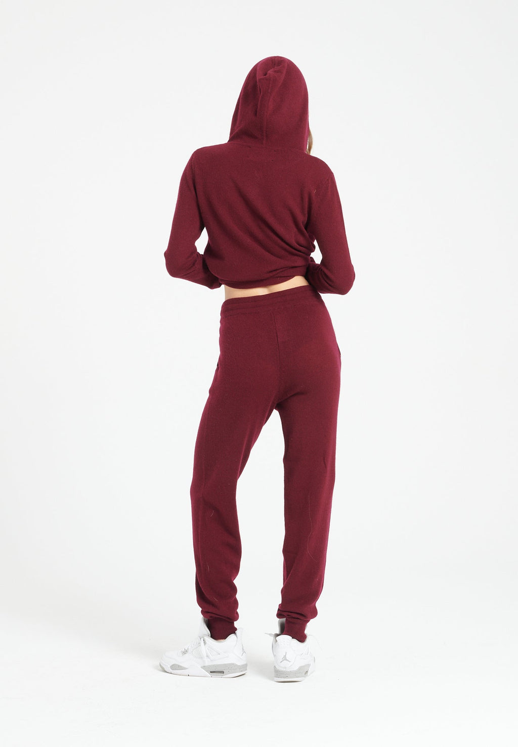 LILLY 11 Burgundy red cashmere sweatpants