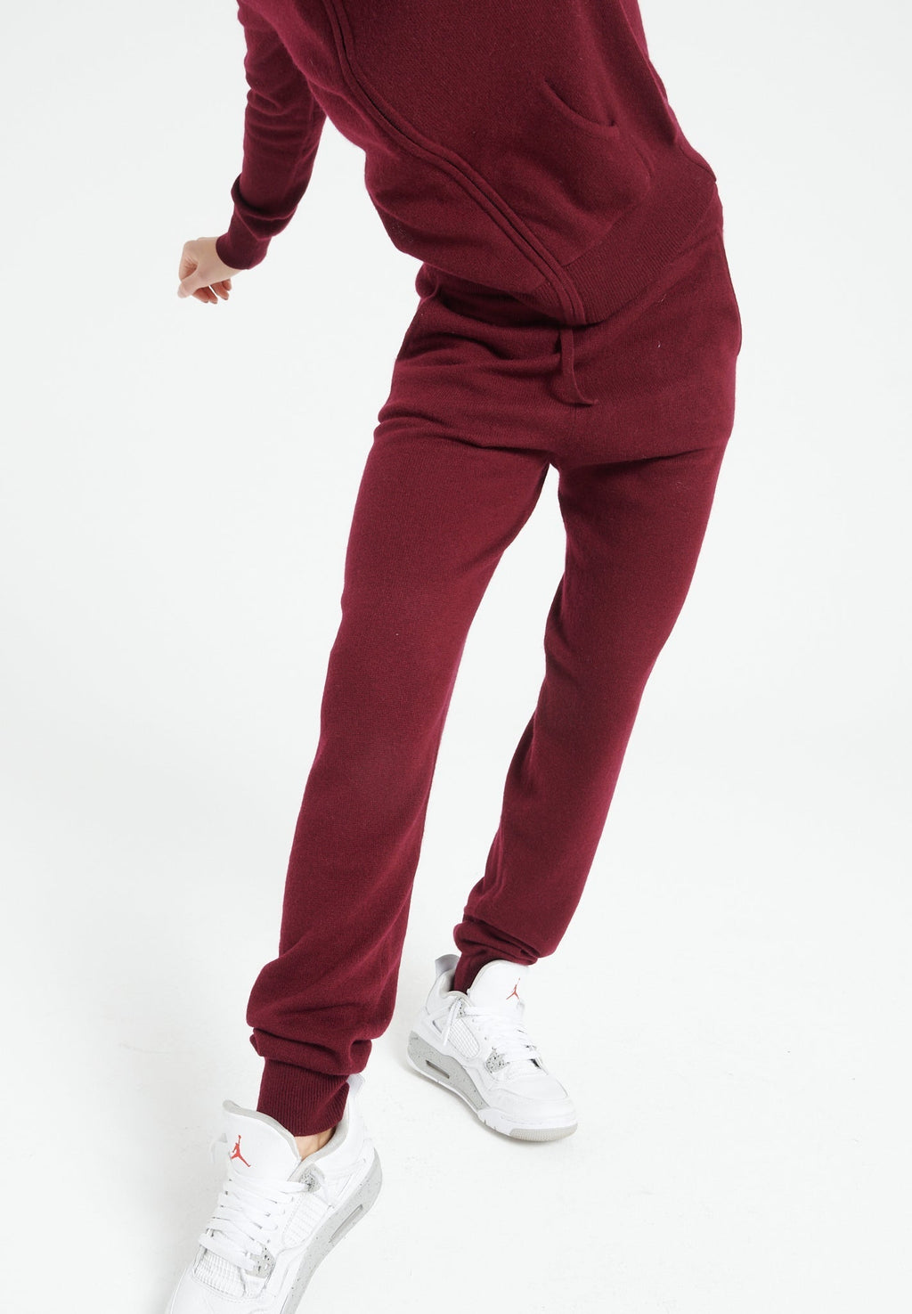 LILLY 11 Burgundy red cashmere sweatpants