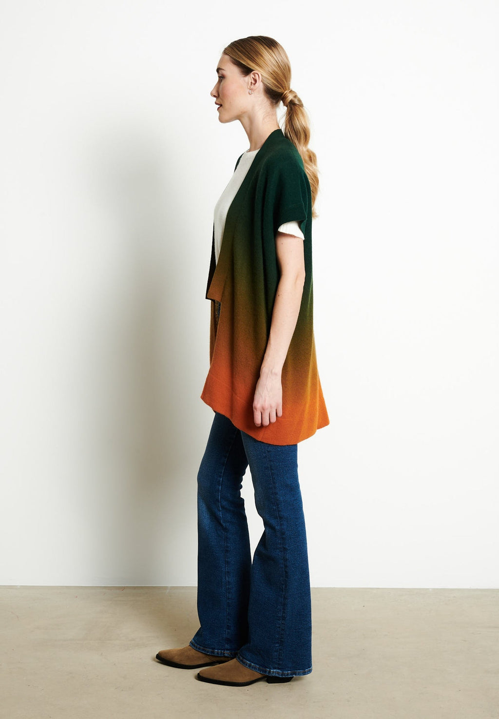 AVA 11 Kimono in cashmere Duck Blue