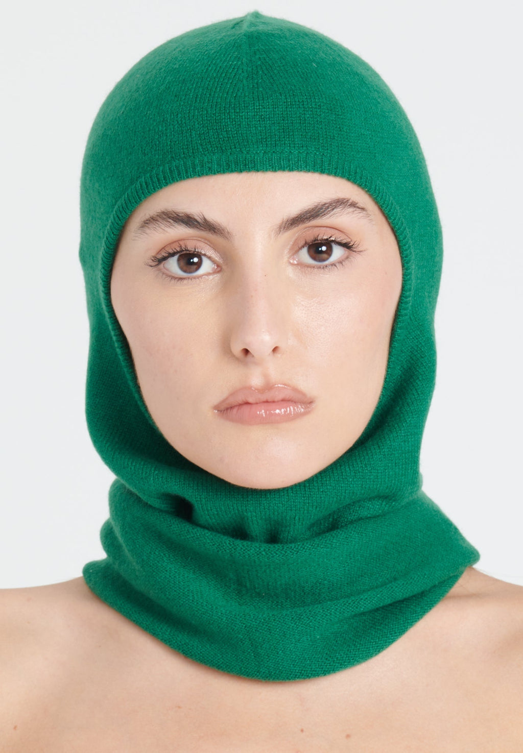 UNI 9 Emerald green cashmere balaclava