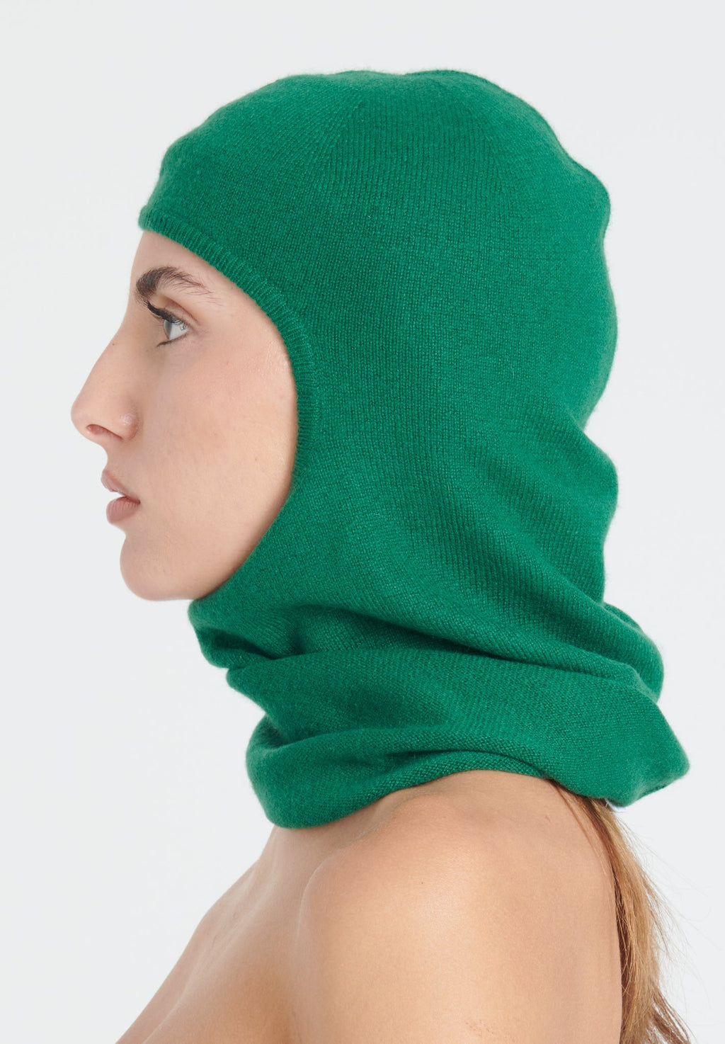 UNI 9 Emerald green cashmere balaclava