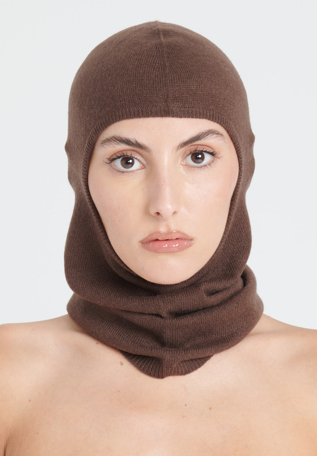 UNI 9 Brown cashmere balaclava