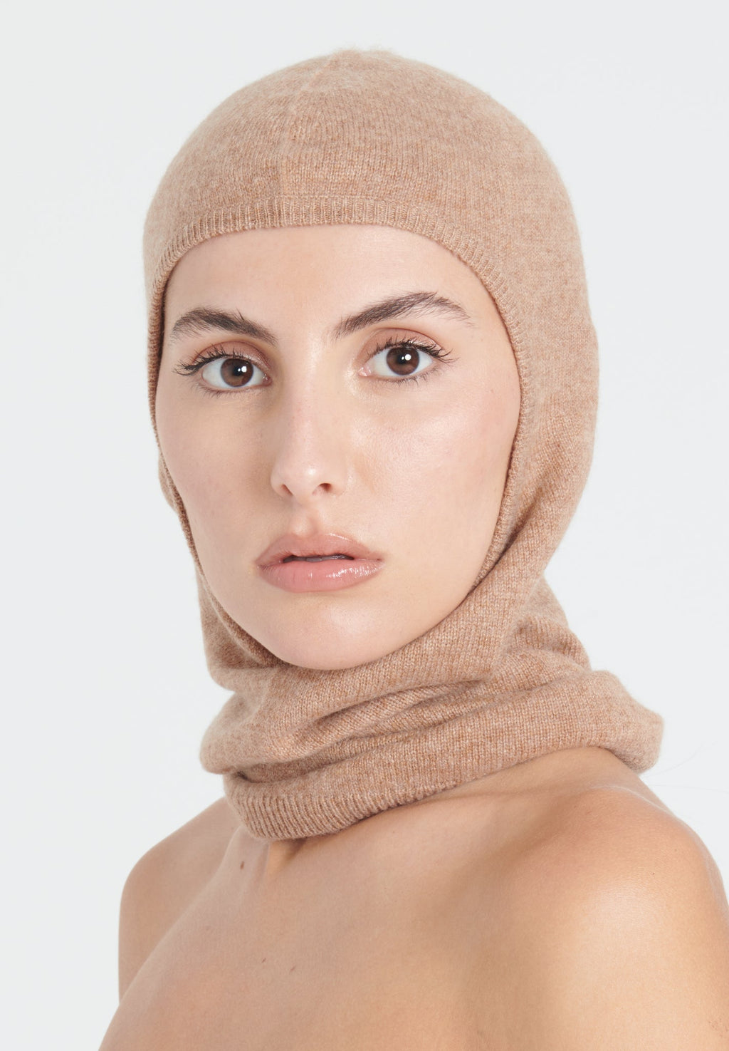 UNI 9 Camel cashmere balaclava