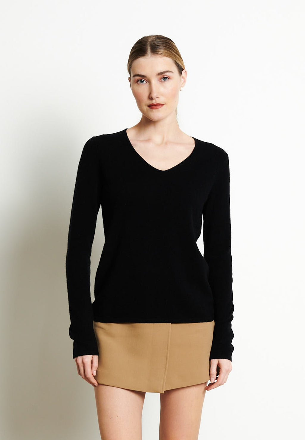 LILLY 2 Black cashmere V-neck sweater