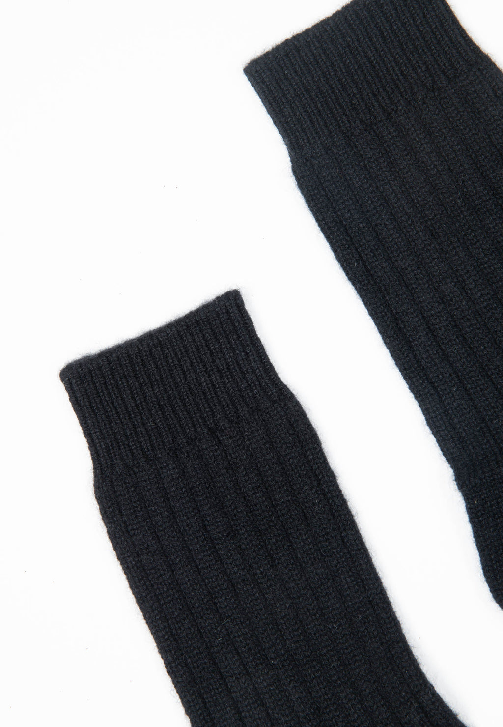 UNI 13 Traditional 4-thread cashmere rib sock in black