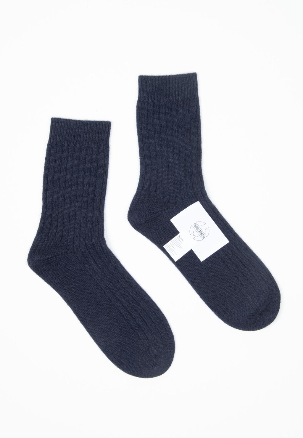 UNI 13 Traditional 4-thread cashmere rib sock in navy blue