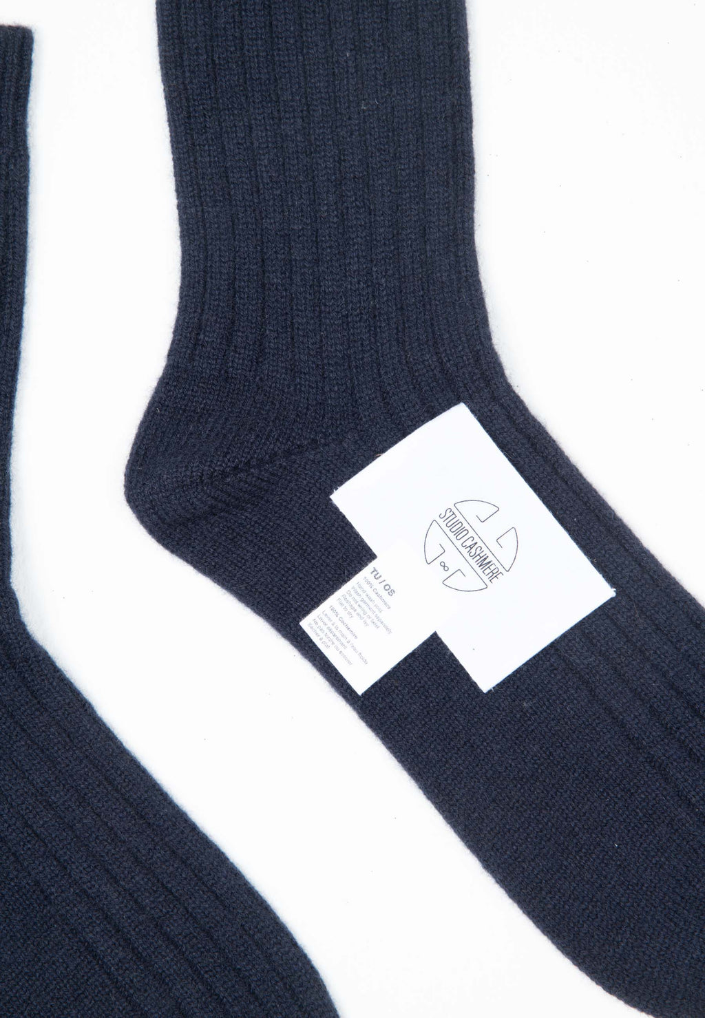 UNI 13 Traditional 4-thread cashmere rib sock in navy blue