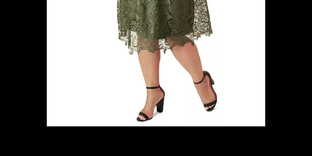 Maree Pour Toi Women's Plus Maree Pour Toi Lace Fit & Flare Dress Green Size 12W