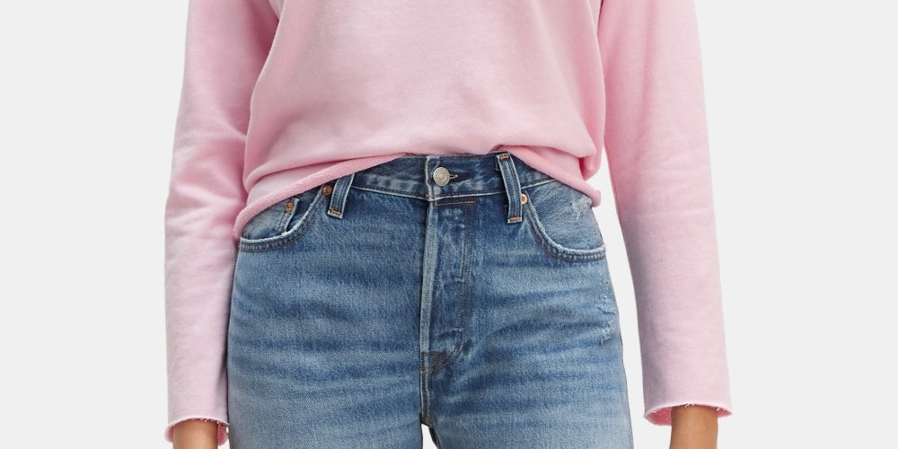 Levi's Women's Logo Print Cotton Cropped Top Pink Size Small